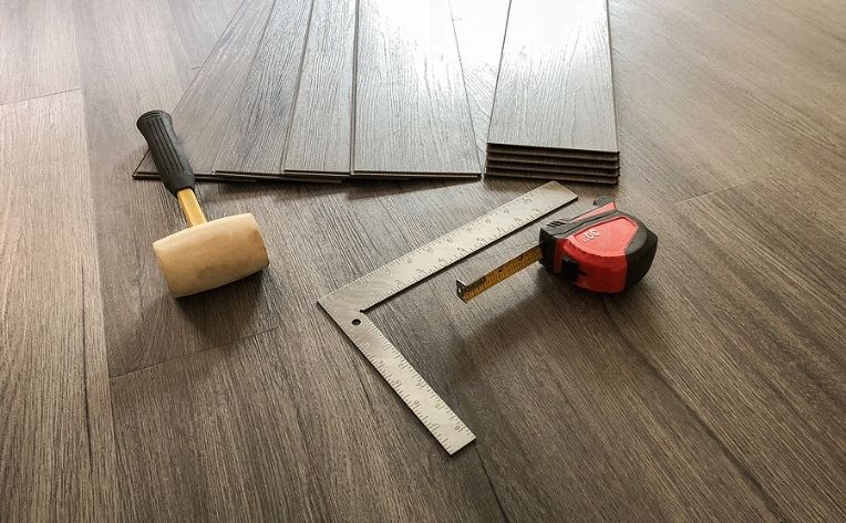 Measuring Tools on Luxury Vinyl Plank